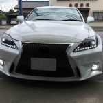 レクサスIS前期へ取り付けたスピンドルグリルタイプのバンパー。