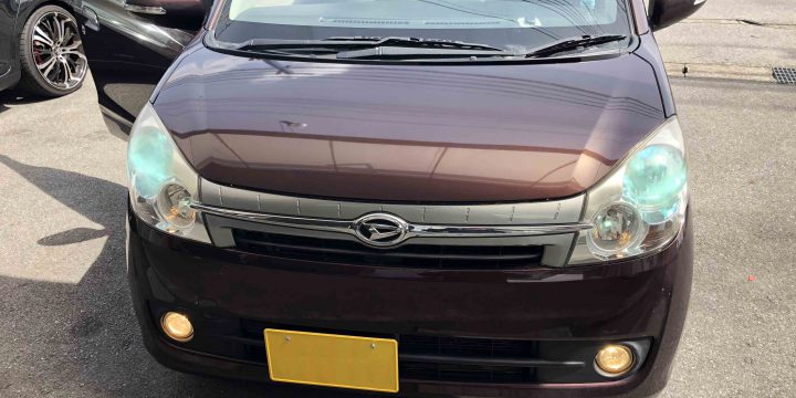 ダイハツミラヘッドライトロービームをHID化し最後にポジションランプもLED化します